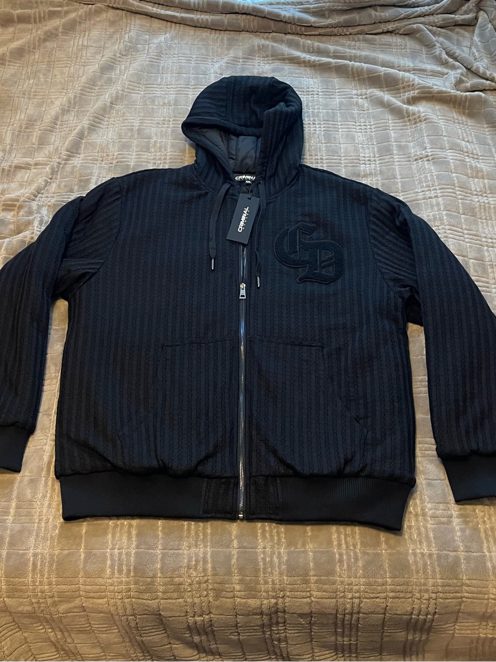 Criminal Damage Stanford Knitted zip-up